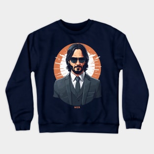 John Wick With his trademark black suit Crewneck Sweatshirt